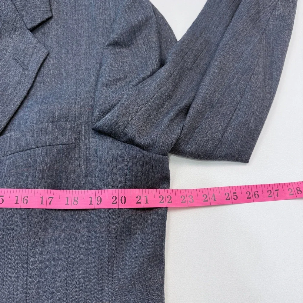 Hart Schaffner‎ Marx Wool Sport Coat Blazer Mens 44R? Windowpane Union Made